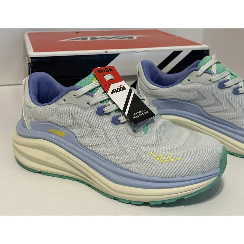 NEW Avia Avi-Move Women's Running Shoes Wide Light Blue Size 5.5 Memory Foam